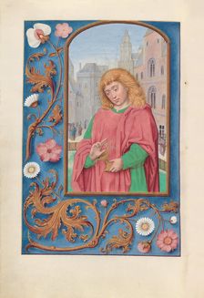 Hours of Queen Isabella the Catholic, Queen of Spain: Fol. 171, St. John the Evangelist, c. 1500. Creator: Master of the First Prayerbook of Maximillian (Flemish, c. 1444-1519); Associates, and