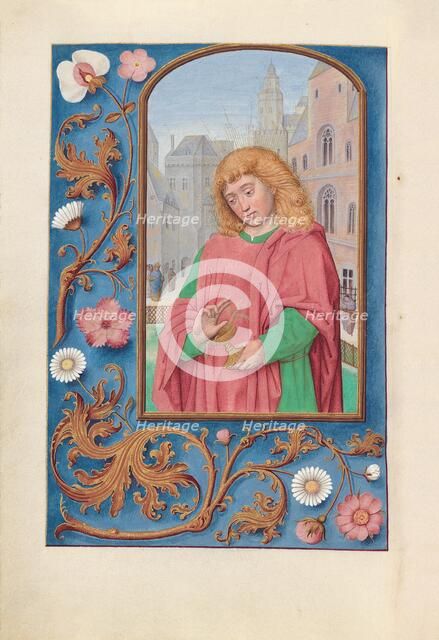 Hours of Queen Isabella the Catholic, Queen of Spain: Fol. 171, St. John the Evangelist, c. 1500. Creator: Master of the First Prayerbook of Maximillian (Flemish, c. 1444-1519); Associates, and.