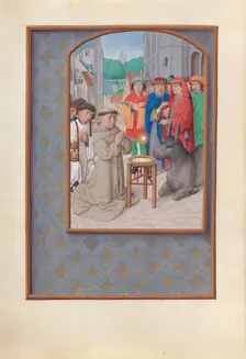 Hours of Queen Isabella the Catholic, Queen of Spain: Fol. 187v, St. Anthony of Padua, c. 1500. Creator: Master of the First Prayerbook of Maximillian (Flemish, c. 1444-1519); Associates, and