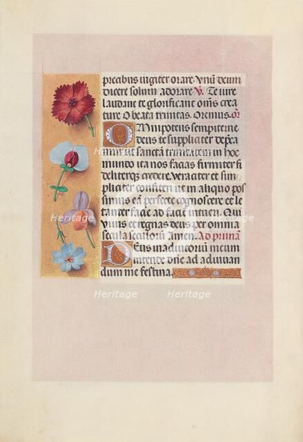 Hours of Queen Isabella the Catholic, Queen of Spain: Fol. 18v, c. 1500. Creator: Master of the First Prayerbook of Maximillian (Flemish, c. 1444-1519); Associates, and.