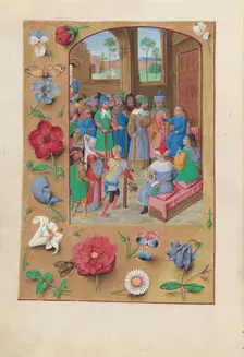 Hours of Queen Isabella the Catholic, Queen of Spain: Fol. 195v, St. Suzanne, c. 1500. Creator: Master of the First Prayerbook of Maximillian (Flemish, c. 1444-1519); Associates, and