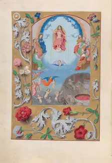Hours of Queen Isabella the Catholic, Queen of Spain: Fol. 199v, Last Judgment, c. 1500. Creator: Master of the First Prayerbook of Maximillian (Flemish, c. 1444-1519); Associates, and