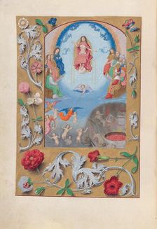 Hours of Queen Isabella the Catholic, Queen of Spain: Fol. 199v, Last Judgment, c. 1500. Creator: Master of the First Prayerbook of Maximillian (Flemish, c. 1444-1519); Associates, and