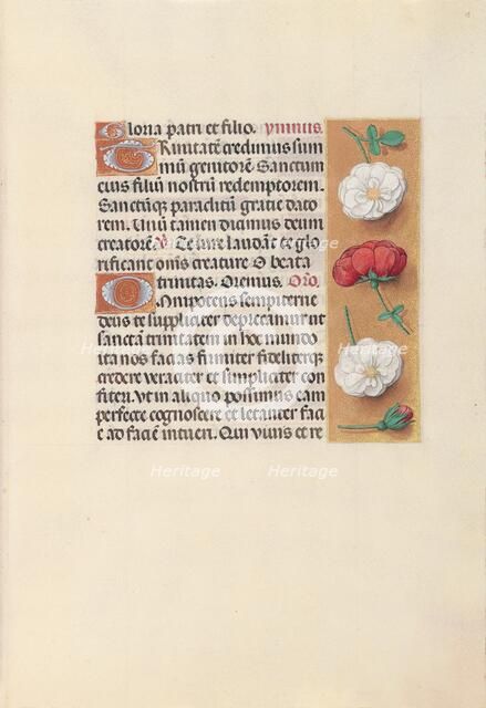 Hours of Queen Isabella the Catholic, Queen of Spain: Fol. 19r, c. 1500. Creator: Master of the First Prayerbook of Maximillian (Flemish, c. 1444-1519); Associates, and.