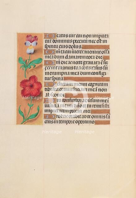 Hours of Queen Isabella the Catholic, Queen of Spain: Fol. 201v, c. 1500. Creator: Master of the First Prayerbook of Maximillian (Flemish, c. 1444-1519); Associates, and.