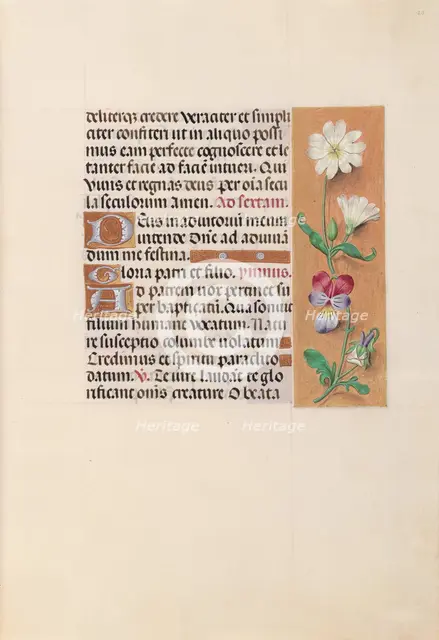 Hours of Queen Isabella the Catholic, Queen of Spain: Fol. 20r, c. 1500. Creator: Master of the First Prayerbook of Maximillian (Flemish, c. 1444-1519); Associates, and.