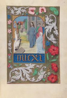 Hours of Queen Isabella the Catholic, Queen of Spain: Fol. 220r, Raising of Lazarus, c. 1500. Creator: Master of the First Prayerbook of Maximillian (Flemish, c. 1444-1519); Associates, and