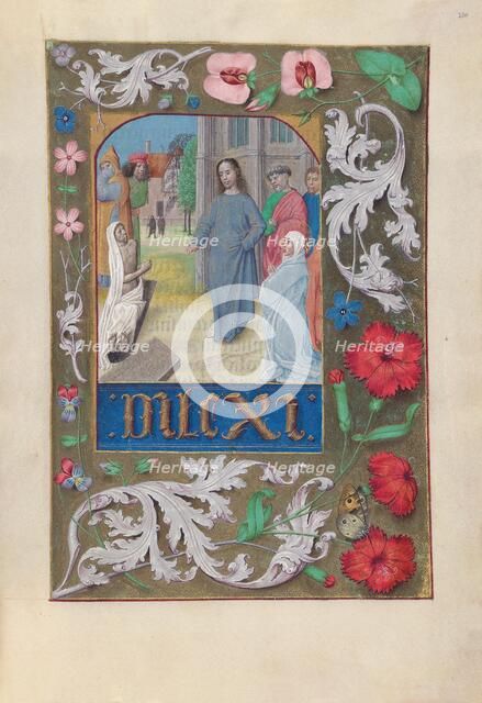 Hours of Queen Isabella the Catholic, Queen of Spain: Fol. 220r, Raising of Lazarus, c. 1500. Creator: Master of the First Prayerbook of Maximillian (Flemish, c. 1444-1519); Associates, and.