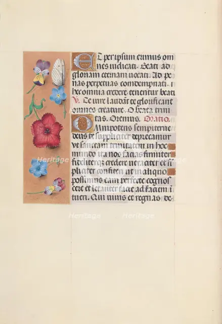 Hours of Queen Isabella the Catholic, Queen of Spain: Fol. 22v, c. 1500. Creator: Master of the First Prayerbook of Maximillian (Flemish, c. 1444-1519); Associates, and.