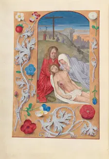 Hours of Queen Isabella the Catholic, Queen of Spain: Fol. 260v, Lamentation, c. 1500. Creator: Master of the First Prayerbook of Maximillian (Flemish, c. 1444-1519); Associates, and