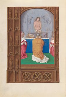 Hours of Queen Isabella the Catholic, Queen of Spain: Fol. 264v, Mass of St. Gregory, c. 1500. Creator: Master of the First Prayerbook of Maximillian (Flemish, c. 1444-1519); Associates, and