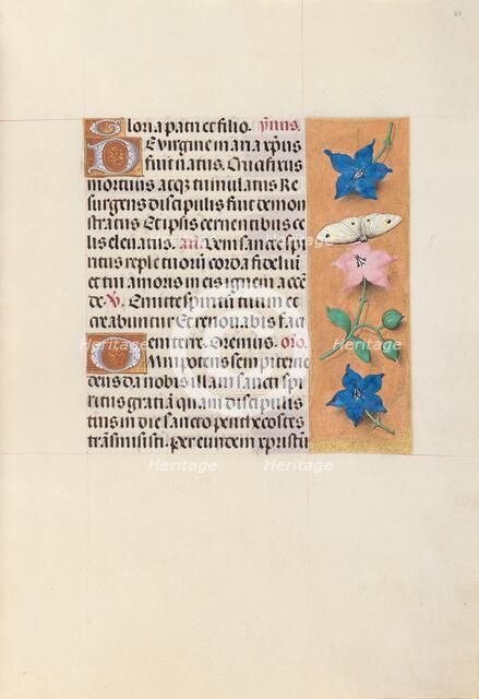 Hours of Queen Isabella the Catholic, Queen of Spain: Fol. 33r, c. 1500. Creator: Master of the First Prayerbook of Maximillian (Flemish, c. 1444-1519); Associates, and.