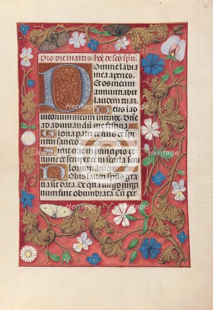 Hours of Queen Isabella the Catholic, Queen of Spain: Fol. 32r, c. 1500. Creator: Master of the First Prayerbook of Maximillian (Flemish, c. 1444-1519); Associates, and.