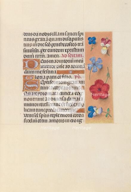 Hours of Queen Isabella the Catholic, Queen of Spain: Fol. 34r, c. 1500. Creator: Master of the First Prayerbook of Maximillian (Flemish, c. 1444-1519); Associates, and.