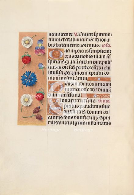 Hours of Queen Isabella the Catholic, Queen of Spain: Fol. 34v, c. 1500. Creator: Master of the First Prayerbook of Maximillian (Flemish, c. 1444-1519); Associates, and.