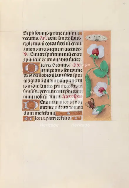 Hours of Queen Isabella the Catholic, Queen of Spain: Fol. 35r, c. 1500. Creator: Master of the First Prayerbook of Maximillian (Flemish, c. 1444-1519); Associates, and.