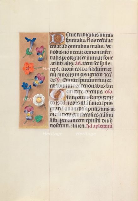Hours of Queen Isabella the Catholic, Queen of Spain: Fol. 35v, c. 1500. Creator: Master of the First Prayerbook of Maximillian (Flemish, c. 1444-1519); Associates, and.