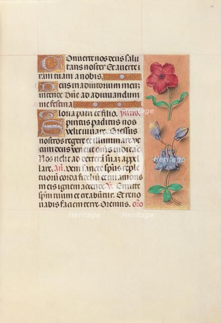 Hours of Queen Isabella the Catholic, Queen of Spain: Fol. 36r, c. 1500. Creator: Master of the First Prayerbook of Maximillian (Flemish, c. 1444-1519); Associates, and.