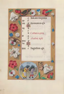 Hours of Queen Isabella the Catholic, Queen of Spain: Fol. 3v, February, c. 1500. Creator: Master of the First Prayerbook of Maximillian (Flemish, c. 1444-1519); Associates, and