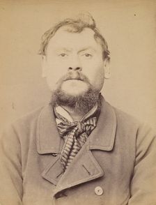 Hourt. Jean. 34 (ou 35) ans, né à Reims (Marne). Menuisier. Anarchiste. 4/3/94., 1894. Creator: Alphonse Bertillon