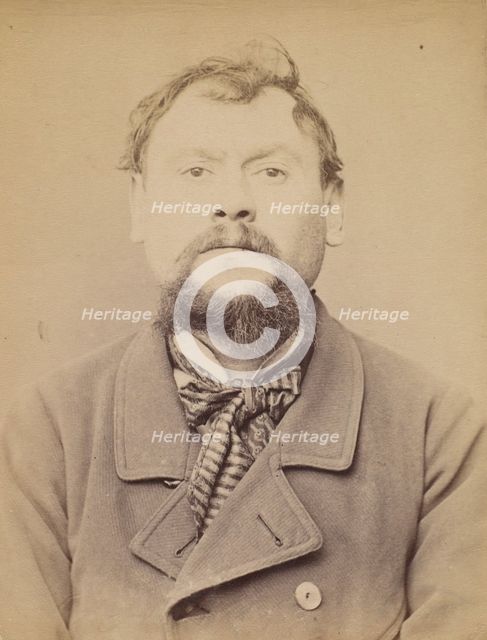 Hourt. Jean. 34 (ou 35) ans, né à Reims (Marne). Menuisier. Anarchiste. 4/3/94., 1894. Creator: Alphonse Bertillon.