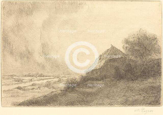 Hovel on a Hillside (Masure sur la colline). Creator: Alphonse Legros.