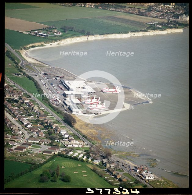 Hovercraft port at Pegwell Bay, Ramsgate, Kent, 1979. Creator: Aerofilms.