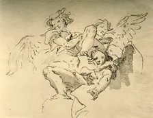 Hovering Angels mid 18th century, (1928). Artist: Giovanni Battista Tiepolo