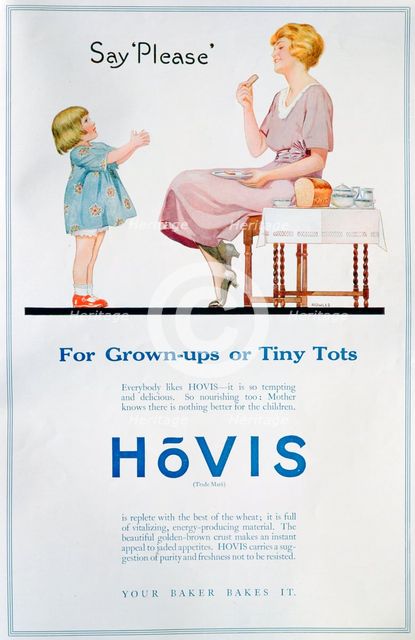 Hovis bread advert, 1921. Artist: Unknown