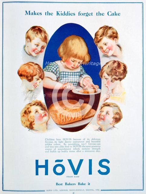 Hovis bread advert, 1928. Artist: Unknown