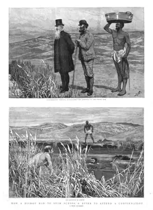 'How a Bishop had to swim across a River to attend a Confirmation; Kaffir-land Creator: Unknown