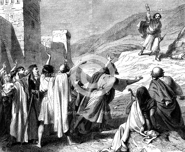 'How beautiful upon the mountains are the feet of him that bringeth good tidings', c1860. Creator: Unknown.