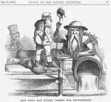How Dirty Old Father Thames was Whitewashed 1858. Creator: Unknown
