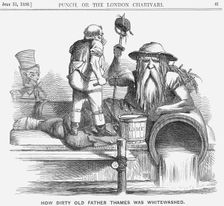 How Dirty Old Father Thames was Whitewashed 1858. Creator: Unknown