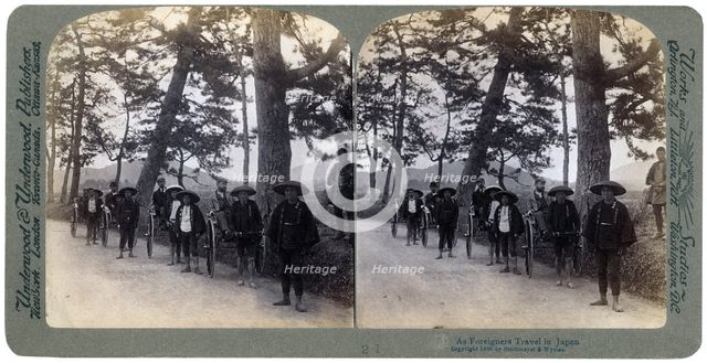 How foreigners travel in Japan, 1896. Artist: Strohmeyer and Wyman