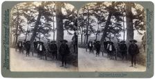 How foreigners travel in Japan, 1896. Artist: Strohmeyer and Wyman