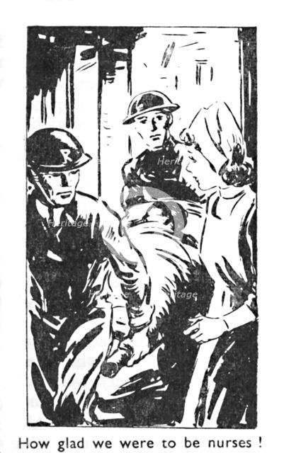 'How glad we were to be nurses!', 1940. Artist: Unknown.
