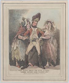 How Happy Could I Be With Either, Were t'Other Dear Charmer Away, [1784]., [1784]. Creator: Thomas Rowlandson