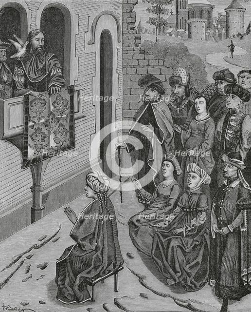 How Heraclius turned the Jews out of Jerusalem, 135 AD, (15th century), (1878).  Creator: Unknown.