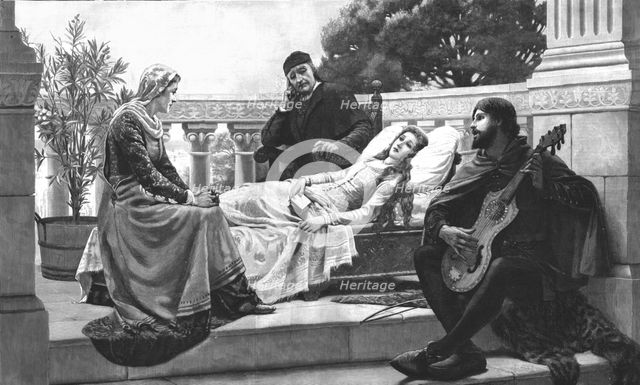 "How Lisa Loved The King"; "Lisa, the only child of a rich merchant of Palermo, 1890. Creator: Unknown.