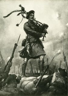 How Piper Laidlaw won the Victoria Cross on September 25, 1915 (c1920). Creator: Christopher Clark