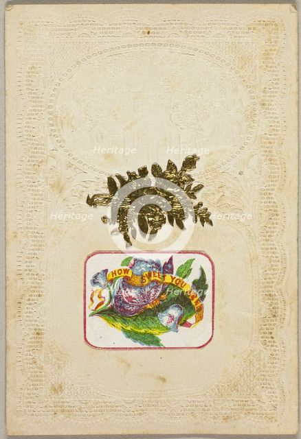 How Sweet You Are (Valentine), c.1840. Creator: Unknown.