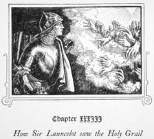 How Sir Launcelot saw the Holy Grail 1905. Creator: Dora Curtis