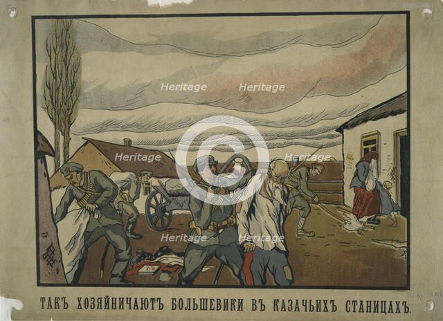 How the Bolsheviks Punish Villages,  1915 - 1925. Creator: Unknown.