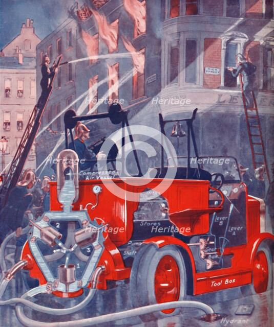 'How The Fire Engine Puts Out The Fire', 1935. Artist: Unknown.
