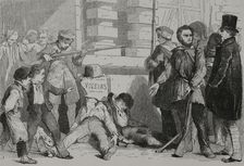 How the French people punished thieves French Revolution, 1830 (1856). Creator: Unknown