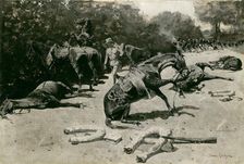 How the Horses Died for Their Country at Santiago, 1899. Creator: Frederic Remington