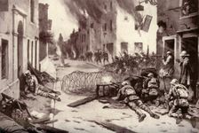 How the Italians Drove the Austrians out of Burning Asiago 1917. Creator: Unknown