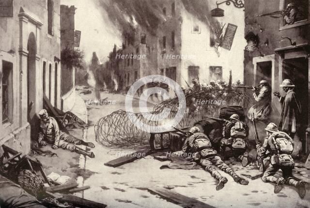 'How the Italians Drove the Austrians out of Burning Asiago', 1917. Creator: Unknown.
