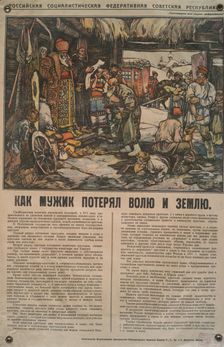 How the Peasant Lost Will and Land, 1918. Creator: Alexander Petrovich Apsit